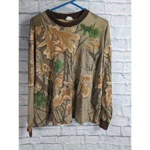 VTG 90s Mens XL Avid Outdoor #4247 Brush Camouflage Long Sleeve Hunting T-Shirt